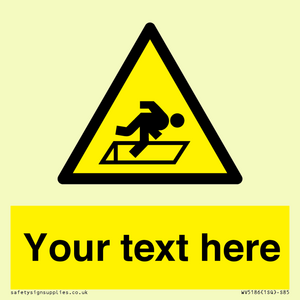 Custom Warning Hatch Sign